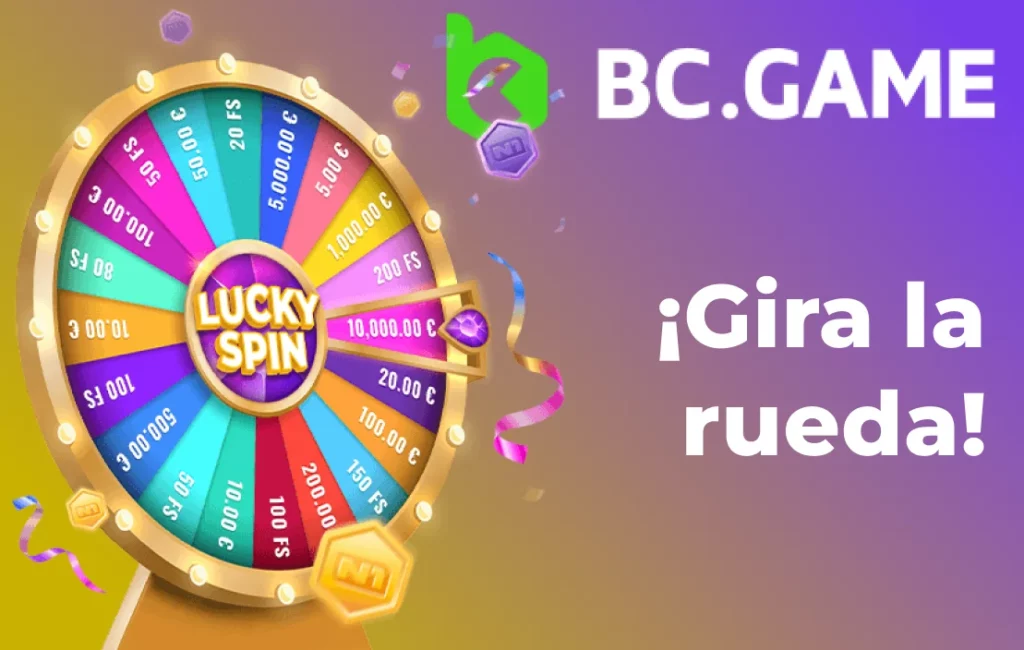 Gira la rueda para obtener hasta 1 BTC con BC Game Lucky Spin