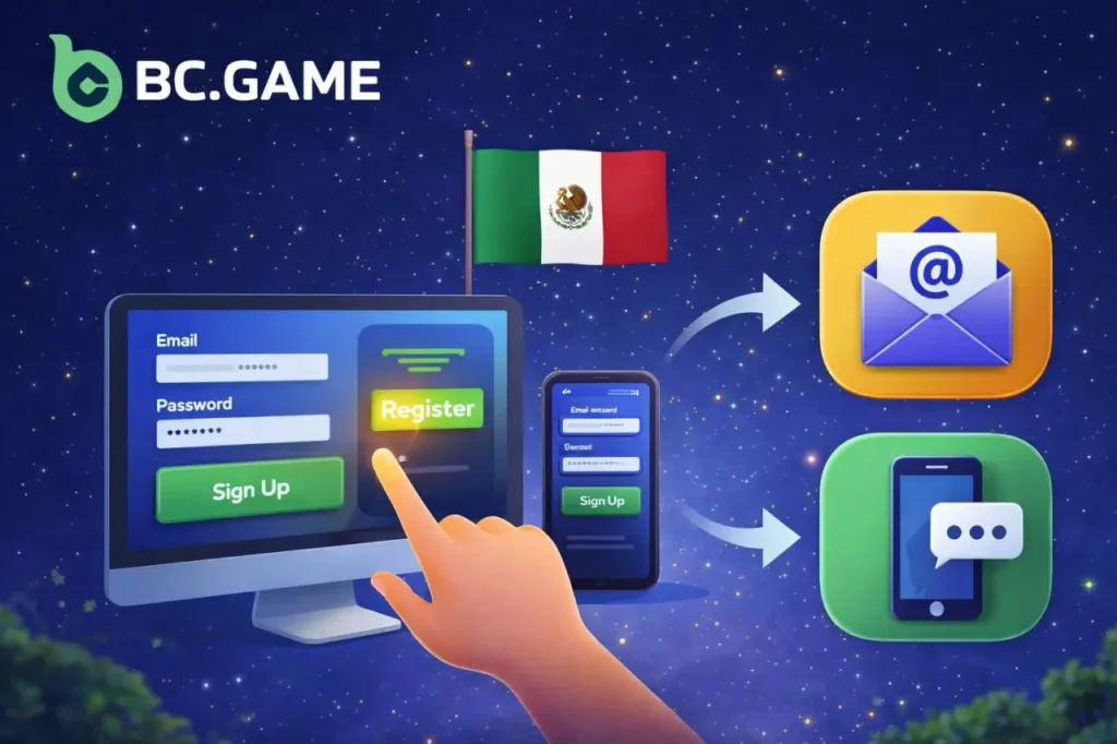 ¿Cómo registrarse en BC.Game México? Paso a paso